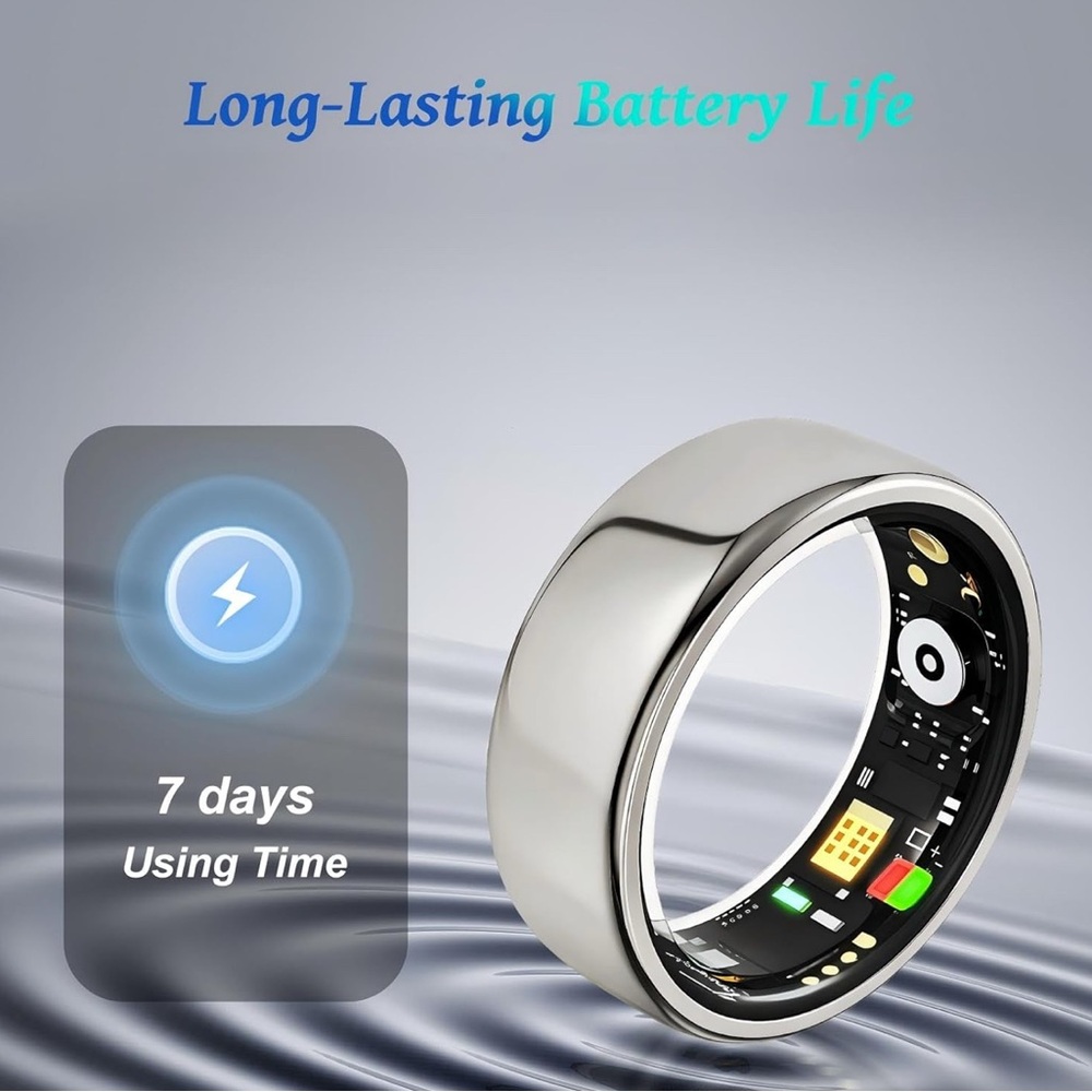 Smart Fitness Ring for Women and Men Silver NWT - Picture 6 of 7